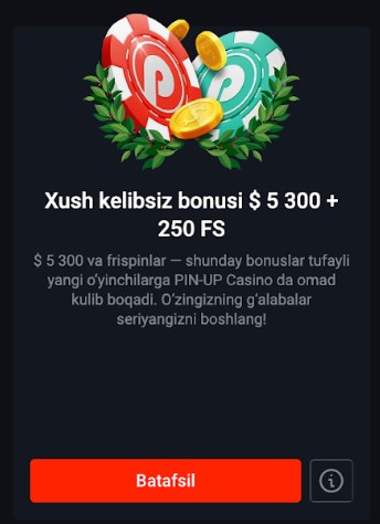 Xush kelibsiz 3 000 000 Soʻm + 250 FS